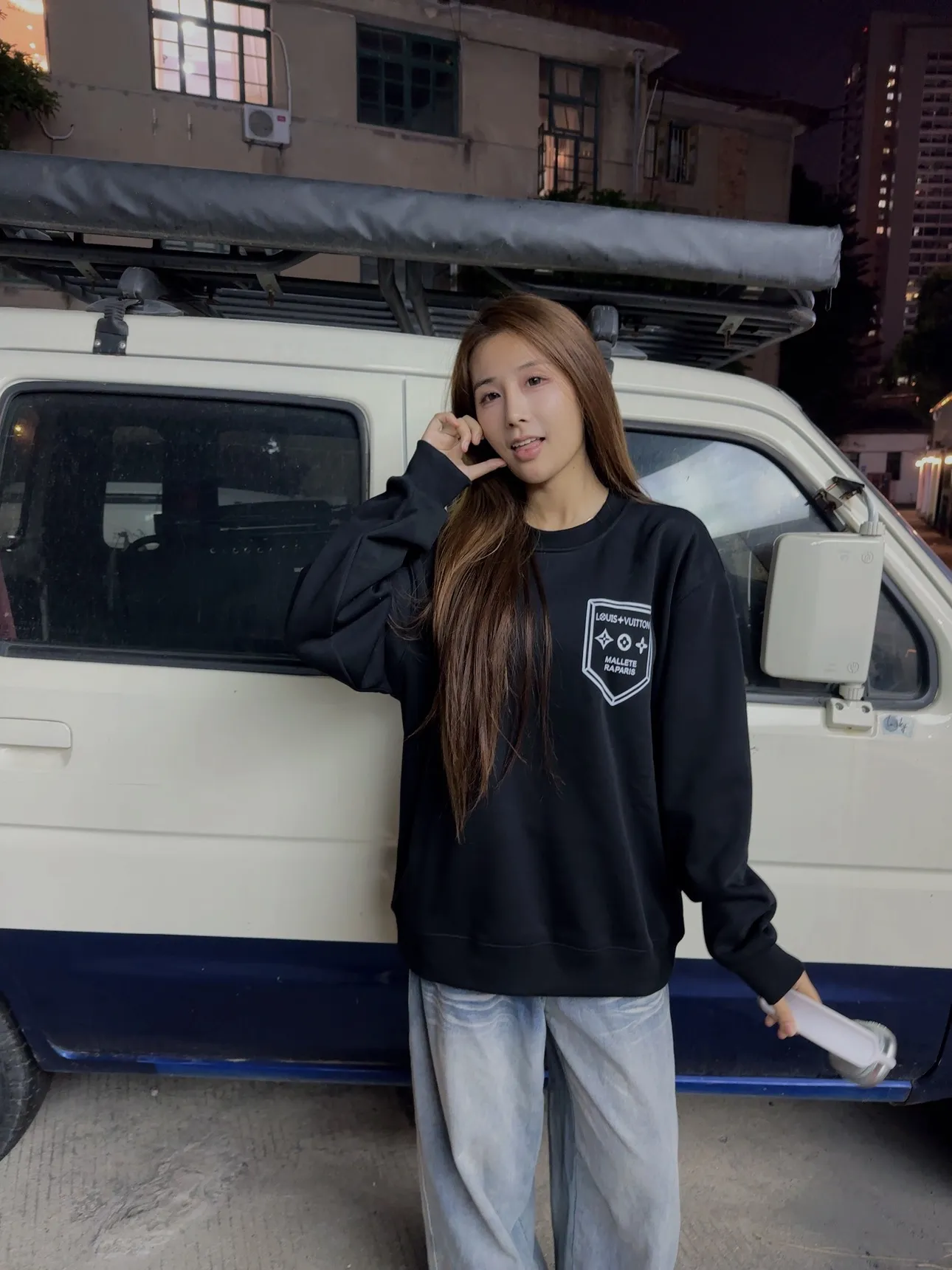 Louis Vuitton/Louis Vuitton shield crew neck sweatshirt